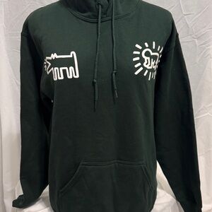 Dark Green Graphic Hoodie